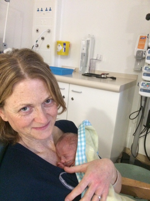 Rachel Burden with baby